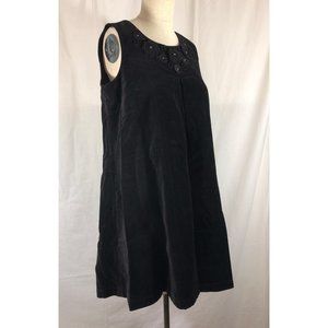 Lithe 4 Orbit Black A-line Trapeze Velvet Dress